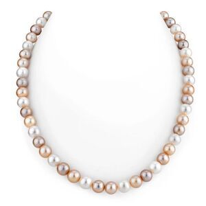 THE PEARL SOURCE 6.5-7.0mm Freshwater Multicolor Pearl Necklace - AAA Quality 18